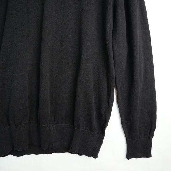 U.S. Polo Assn Men's Black Crew Neck Pullover 100% Cotton Sweater Size XL - Picture 4 of 13